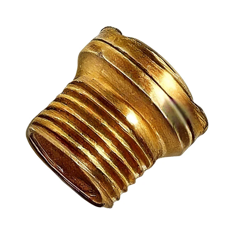 Bague d'étape à bride filetée en laiton pour pièces en plastique et en métal